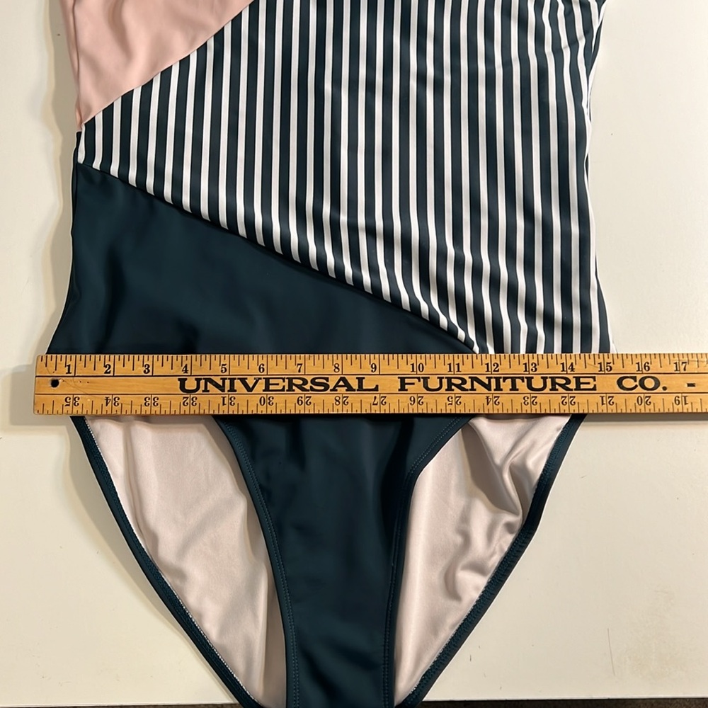 Seneta Athletics One Piece Bathing Suit in Pink, Green & White Sz XL - Picture 6 of 10